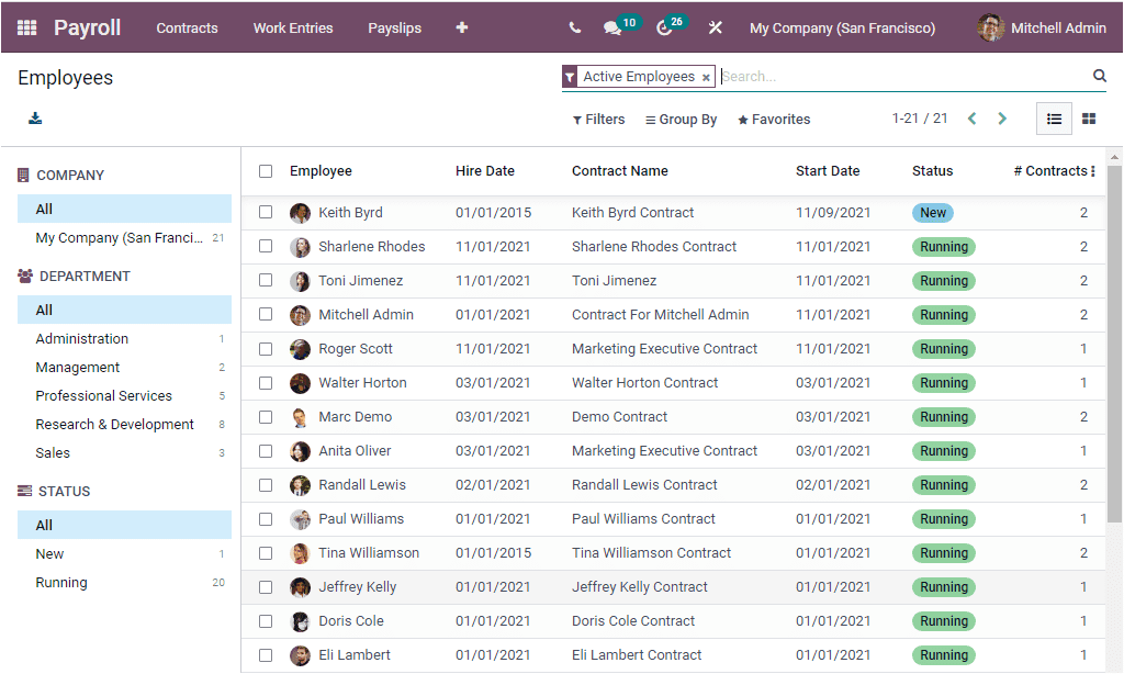 Payroll Contracts